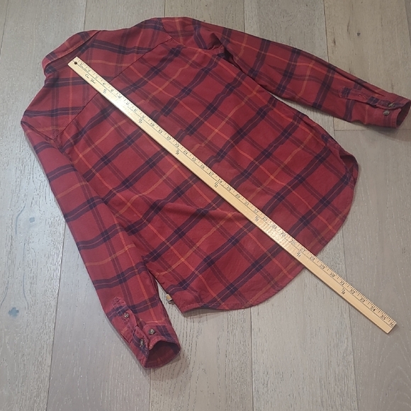 Carhartt Flannel Shirt Women's sz M Red/Black Long Sleeve Button Up Shirt - Picture 12 of 13